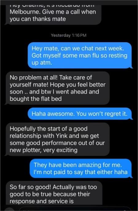 Rekomendasi pelanggan Australia