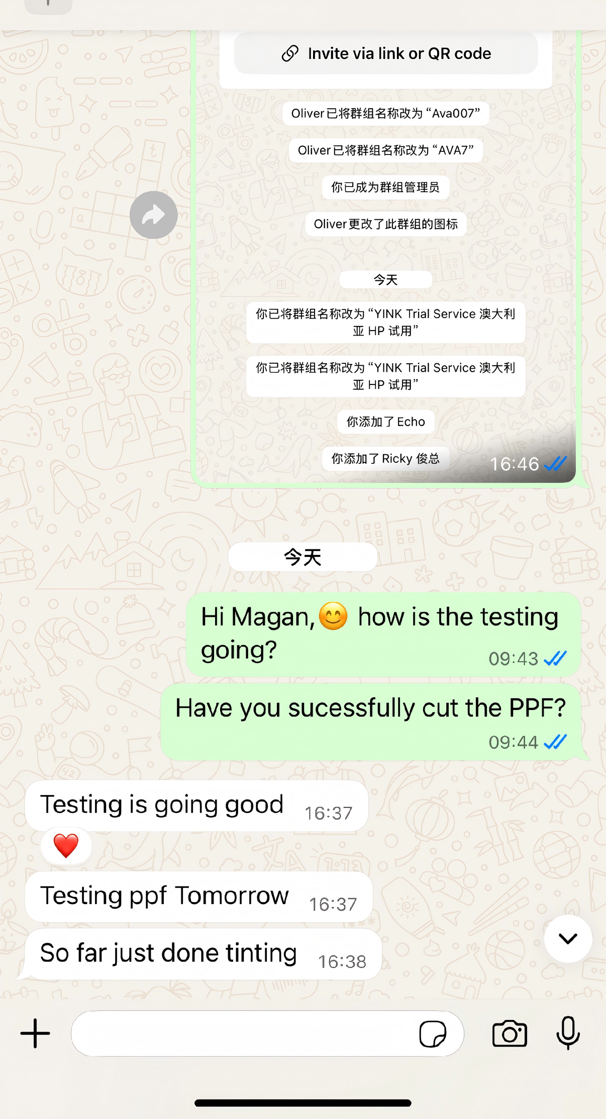 Testing is going good